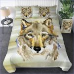 Housse de Couette Loup Beige - couettedouillette