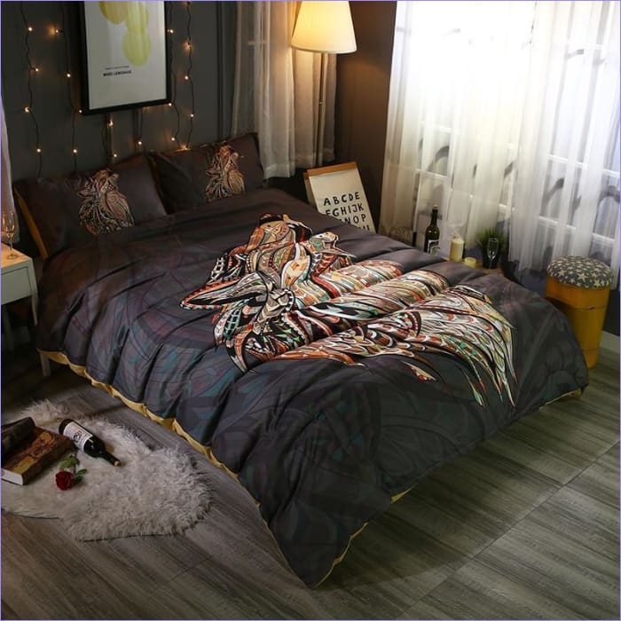 Housse de couette esprit bohème avec loup – Image 2