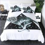 Housse de couette loup en mouvement
