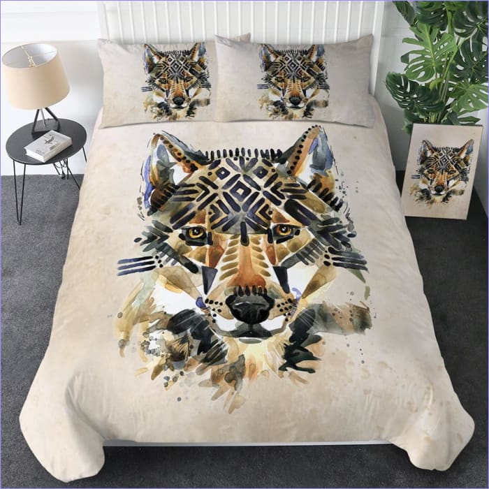 Housse de couette dessin loup