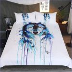 Housse de couette Loup ambiance hivernale