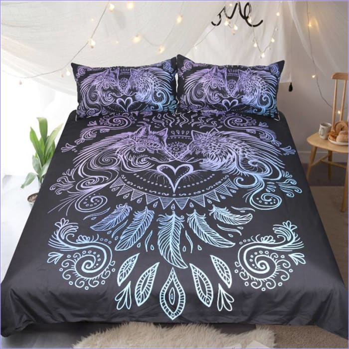Housse de Couette Loup Fusion Tantrique - couettedouillette