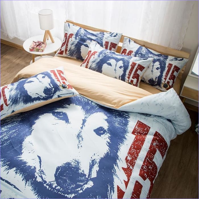 Housse de couette motif loup journaliste – Image 2