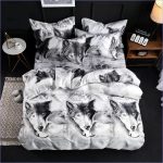 Housse de Couette Loup Noir et Blanc - couettedouillette