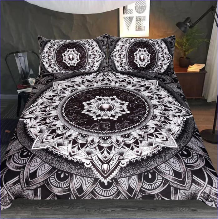 Housse de couette motif mandala rétro