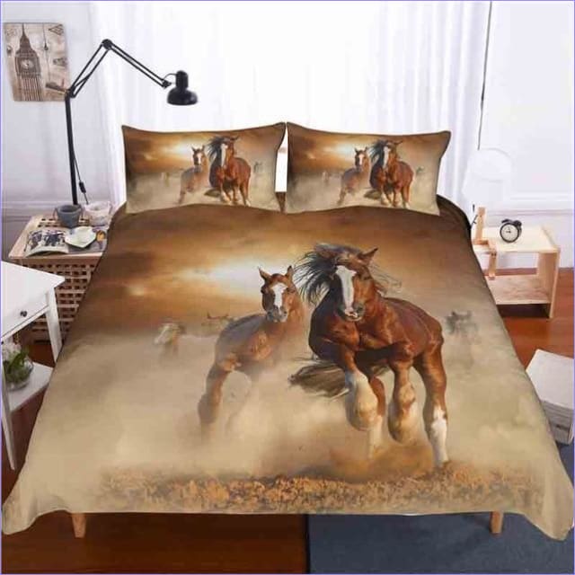 Housse de Couette motif Cheval 2 personnes -