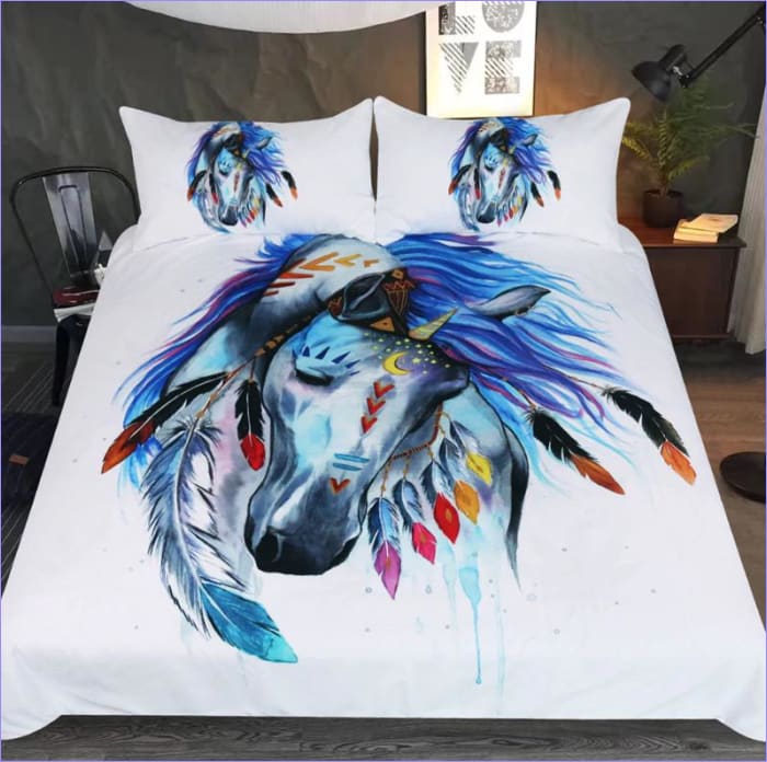 Housse de Couette motif Cheval indien - couettedouillette