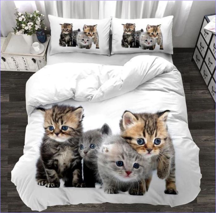 Housse de Couette portée de Chatons - couettedouillette