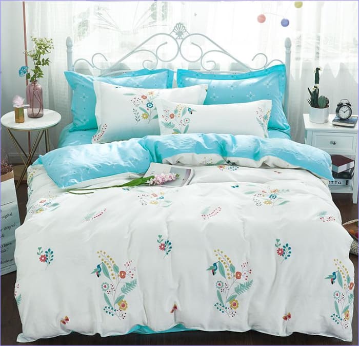 Housse de Couette Scandinave à fleurs | Couettedouillette