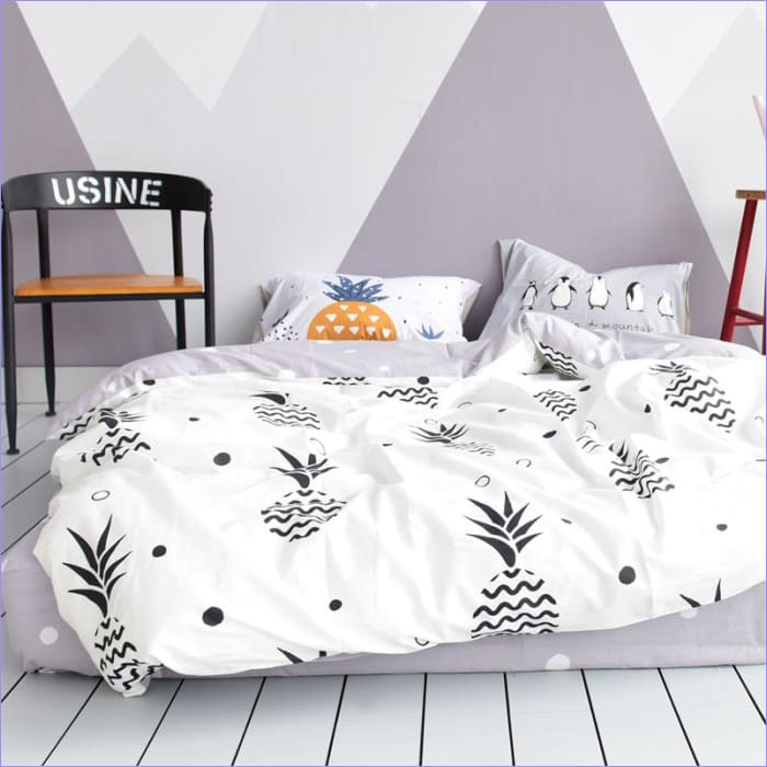 Housse de Couette Scandinave - Ananas - couettedouillette