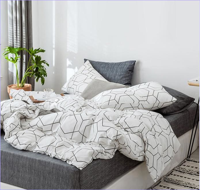 Housse de Couette Scandinave Hexagone | Couettedouillette