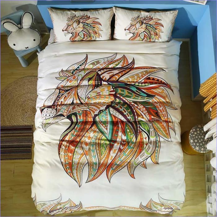 Housse de Couette Tête de Lion Bohème | Couettedouillette