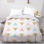 Housse de Couette Triangles Roses et Bleus - 