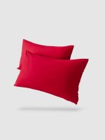 housse de coussin 100% coton 65x65 2 pièces - Rouge