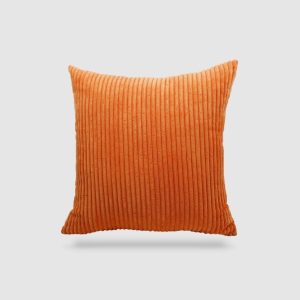 housse de coussin en velours côtelé 50x50 - Rouille