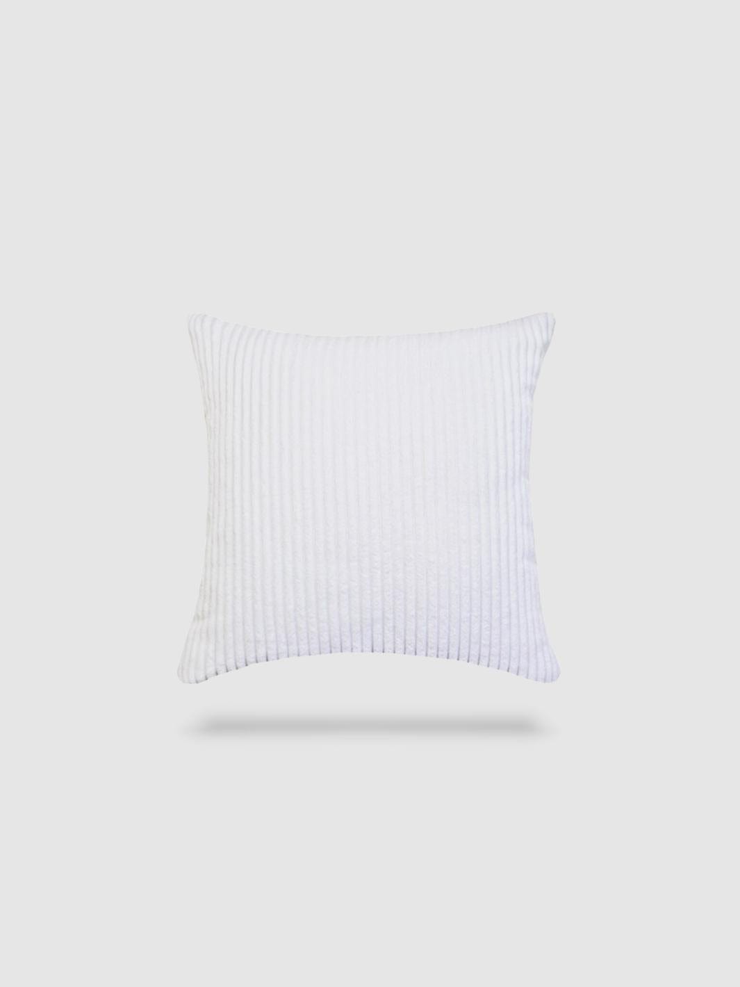 housse de coussin en Velours côtelé 50x70 - Blanc