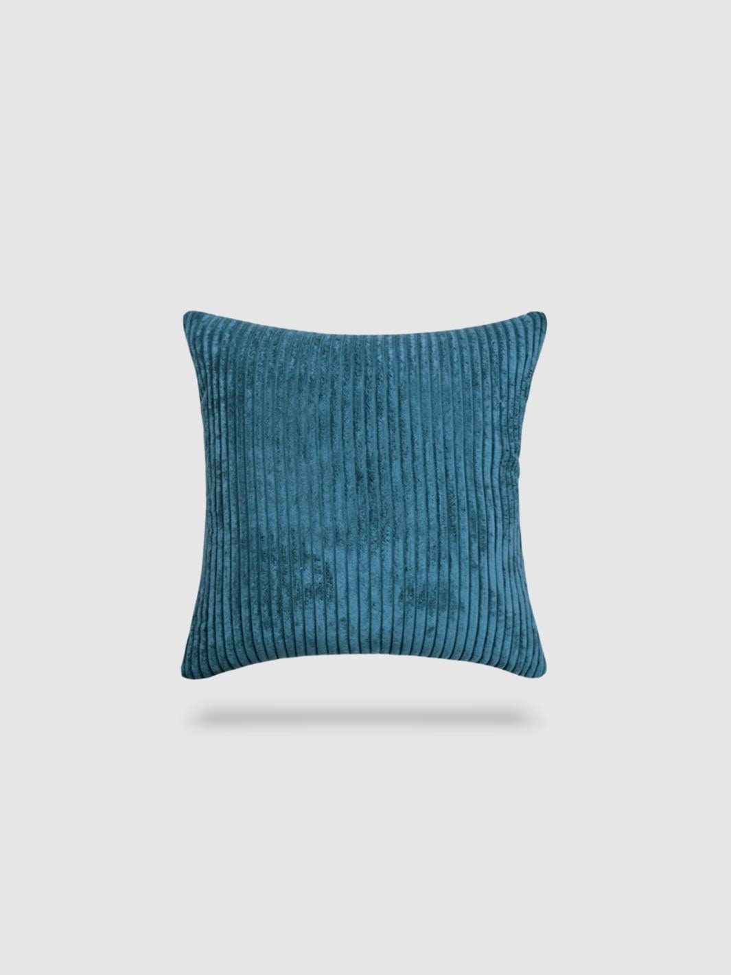 housse de coussin en Velours côtelé 55x55 - Bleu jean
