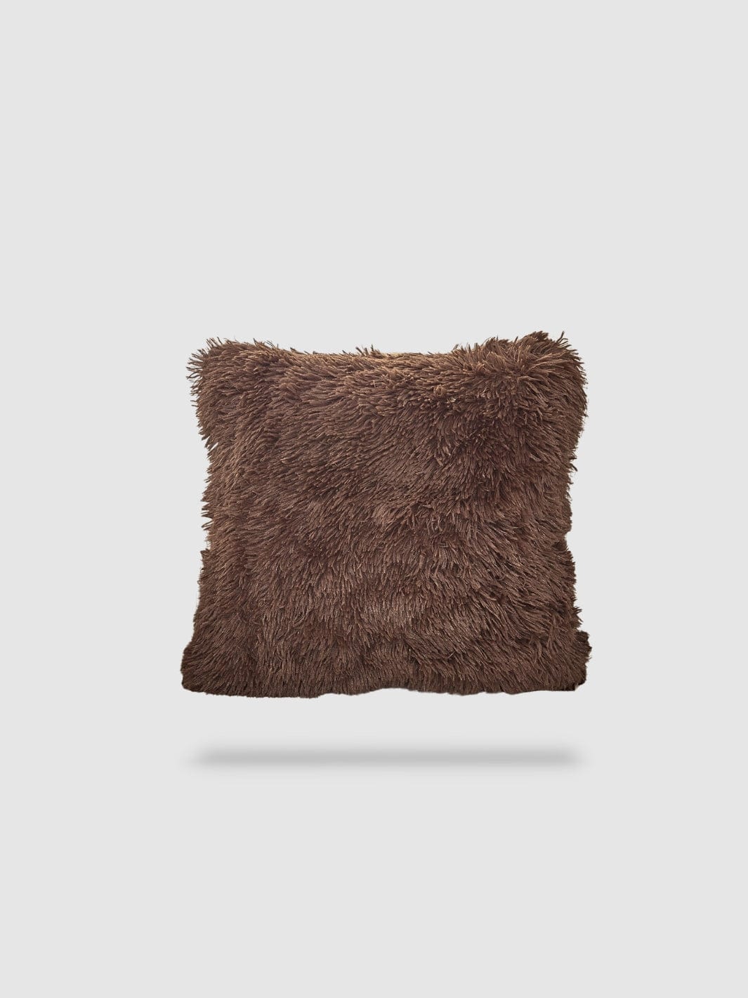 housse de coussin en fourrure 45x45 - Marron