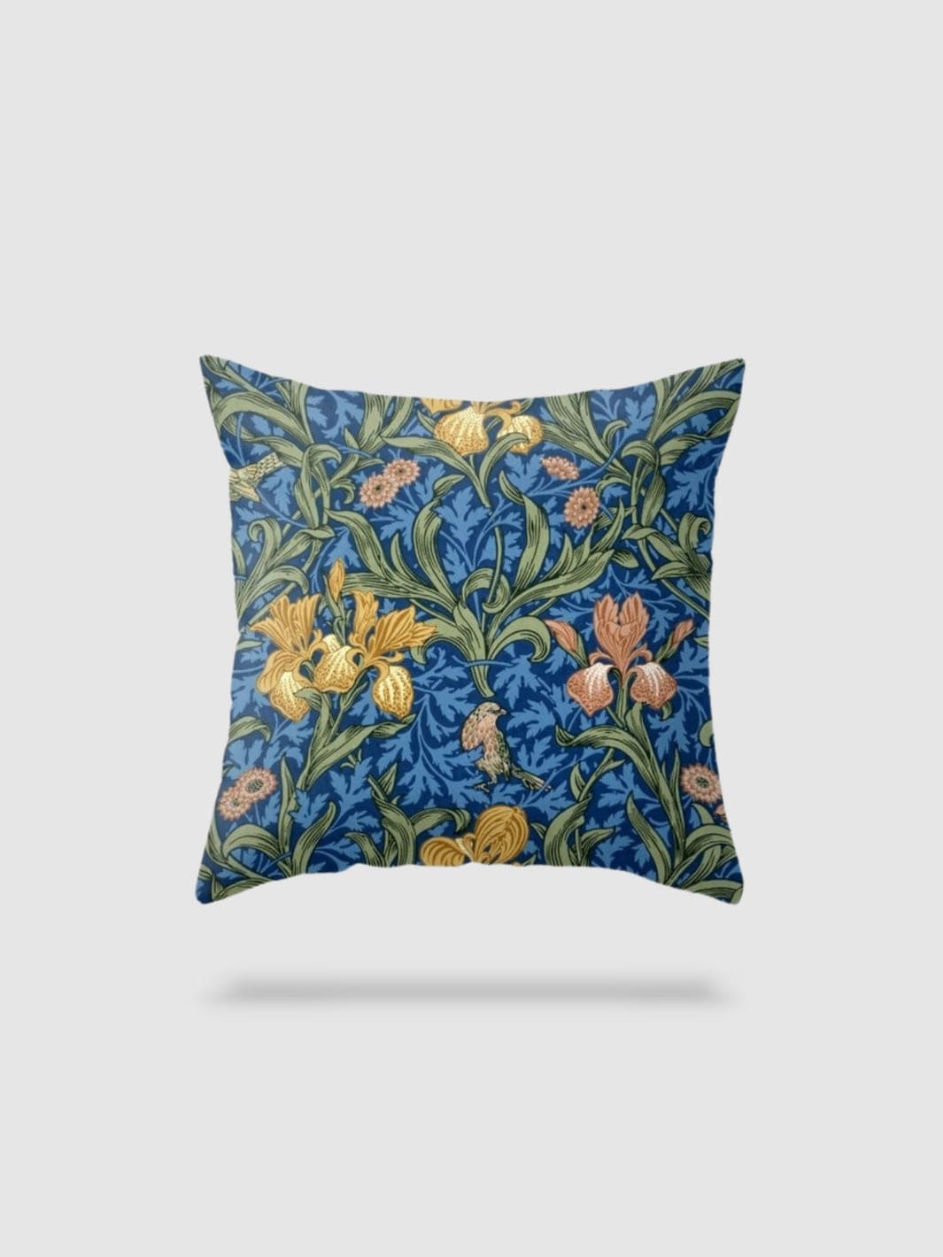 housse de coussin en lin à fleurs 50x50 - motif 8
