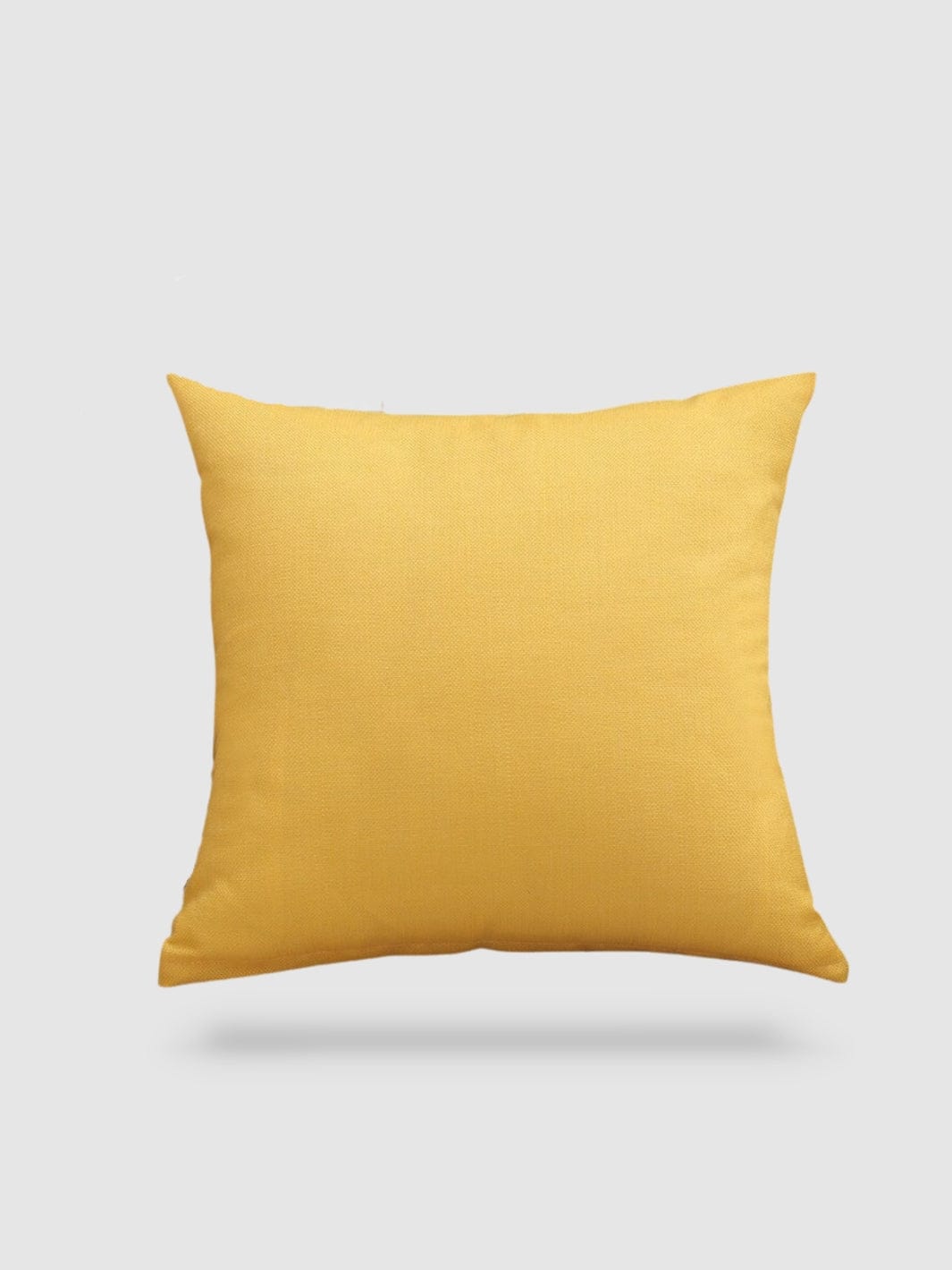 housse de coussin en Coton de lin 55x55 - Jaune
