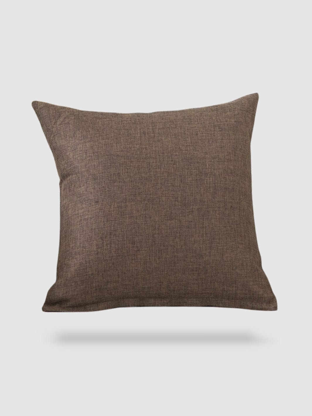 housse de coussin en Coton de lin 55x55 - Marron