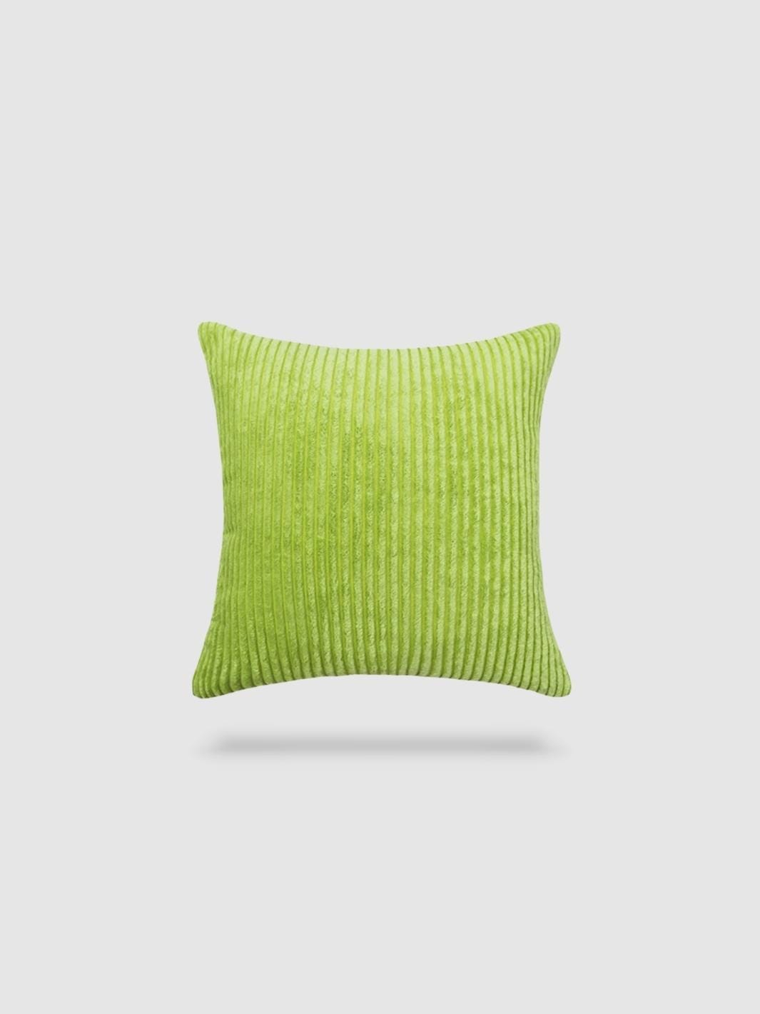 housse de coussin en Velours côtelé 70x70 - Vert citron