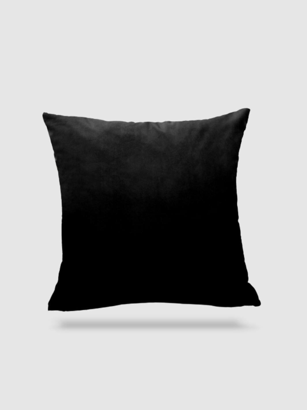 housse de coussin velours 45x45 - Noir