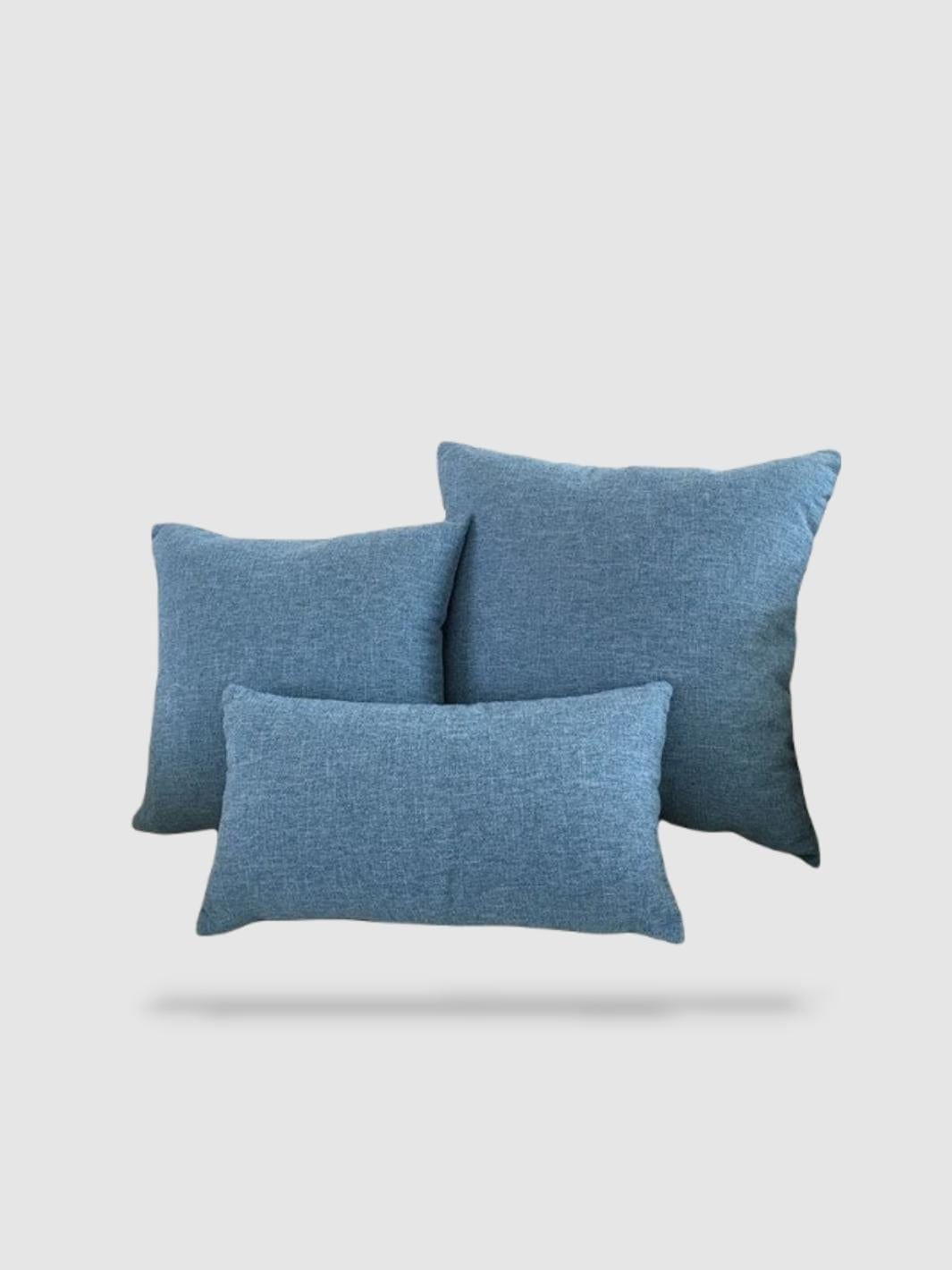 housse de coussin décoratif 55x55 - Bleu