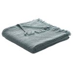 Couvre lit Muslin bleu acier par Brunelli