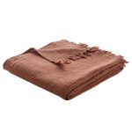 Couvre-lit marron Muslin par Brunelli
