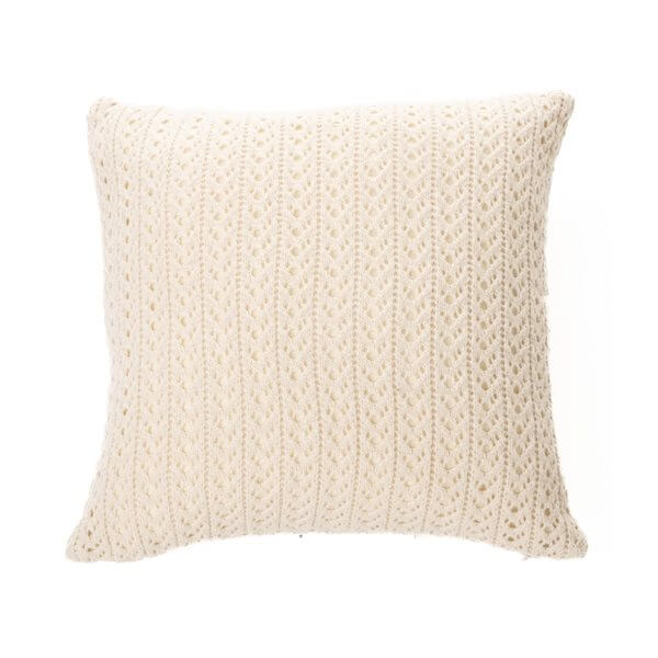 Jeté en tricot naturel NAJA ( 50" x 60'')- Par Brunelli Jeté ,disponible chez Literie-Déco et moi