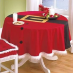 Nappe ronde esprit de Noël