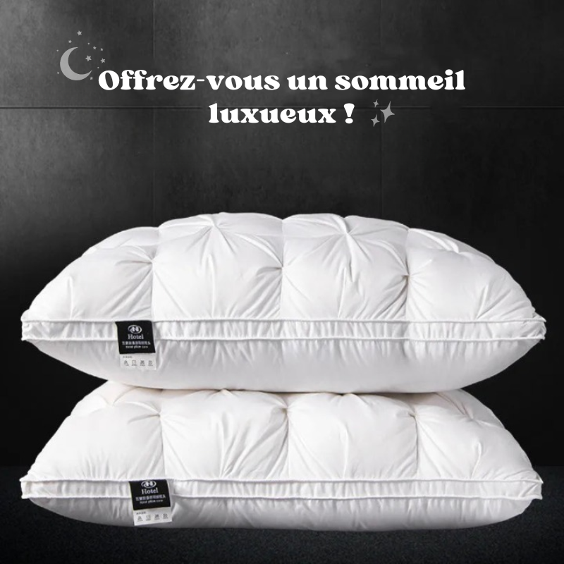 Oreillers de luxe hôteliers en coton et plumes d'oie – Image 6