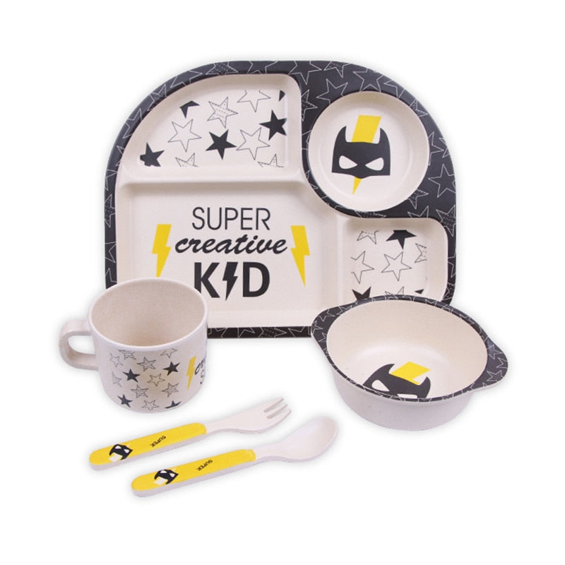 Vaisselle pour bébé bambou super-héros – Image 2