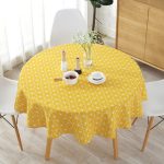 Nappe ronde jaune éclatant