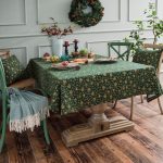 Nappe rectangulaire verte pour Noël