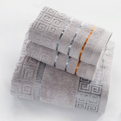 serviette de bain en coton voyage gris