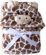 Linge de bain cape girafe pour bébé