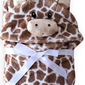 Linge de bain cape girafe pour bébé
