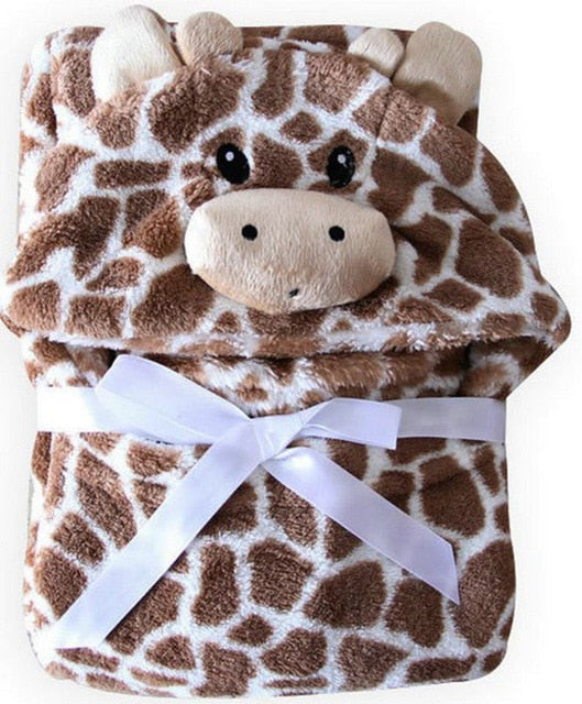 Linge de bain cape girafe pour bébé