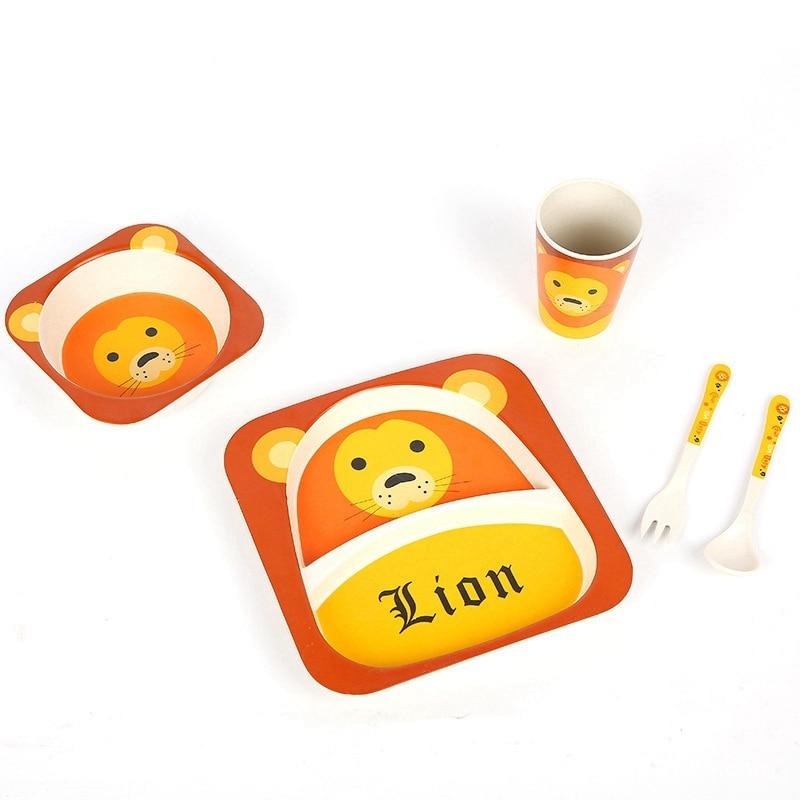 Vaisselle enfant en bambou - Set de table complet – Image 4