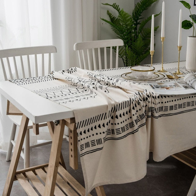 Nappe rectangulaire enduite inspiration basque