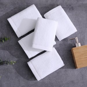 Linge de bain serviette coton blanc