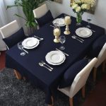 Nappe rectangulaire bleu marine