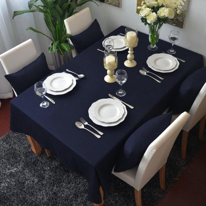 Nappe rectangulaire bleu marine