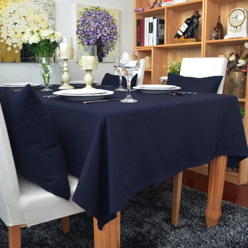 Nappe rectangulaire bleu marine – Image 3
