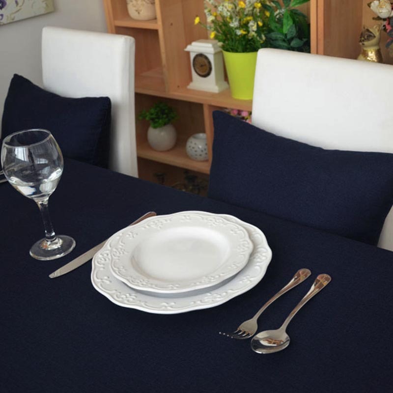 Nappe rectangulaire bleu marine – Image 2