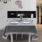 Nappe rectangulaire gris en tissu