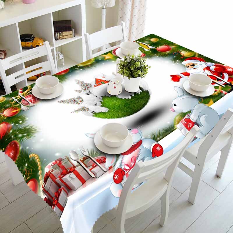 Nappe rectangulaire lapin de Noël