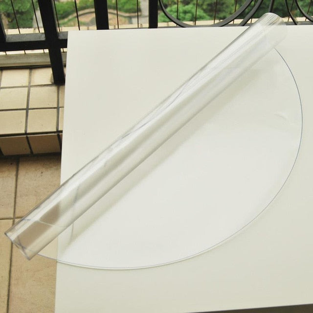 Nappe ronde - plastique transparent 80cm